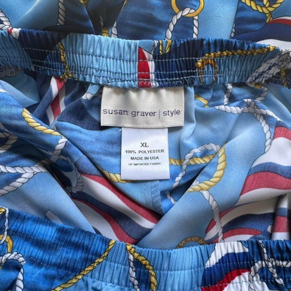 Vintage 90s Nautical Skirt Women's Size XL Susan Graver NWT Patriotic Blue Red - Picture 7 of 8